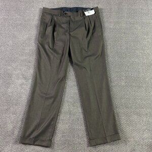 Lauren Ralph Lauren Dress Pants Slacks Mens 35x30 Fits 35x28.5 Taupe Pleats
